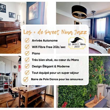 Sweet Nina Jazz Appartement Pour 5 Voyageurs, Situe A La Place De La Republique, Avec Parking Et Lit Queen Size 르망 외부 사진
